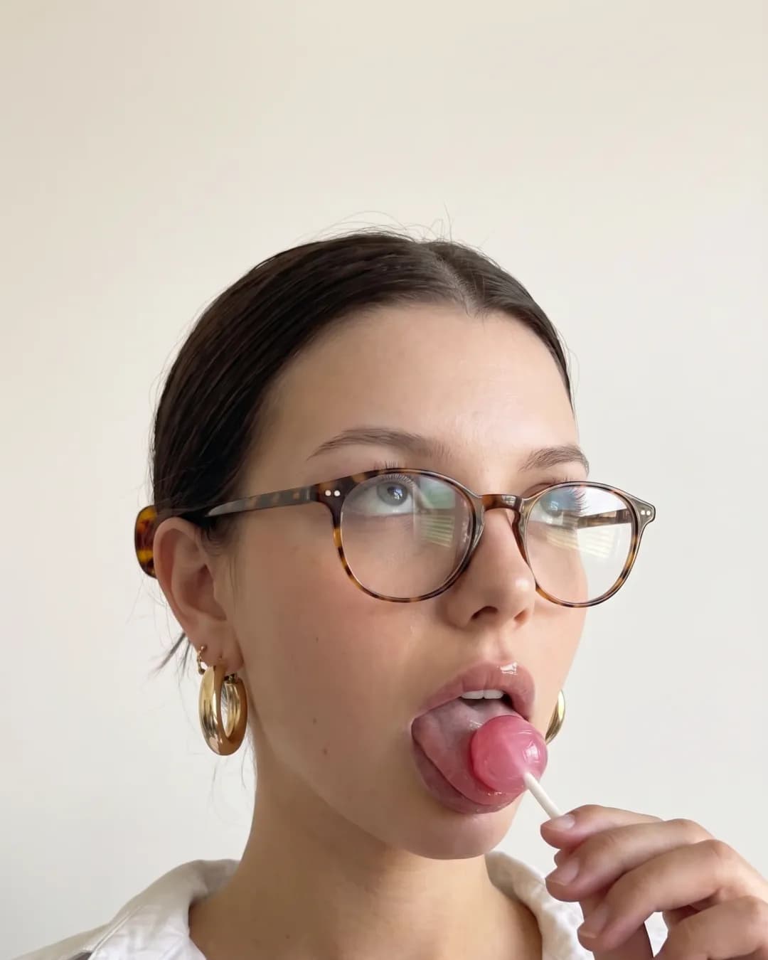 Freya with a lollipop